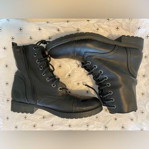 Mossimo Black Combat Boots Size 7